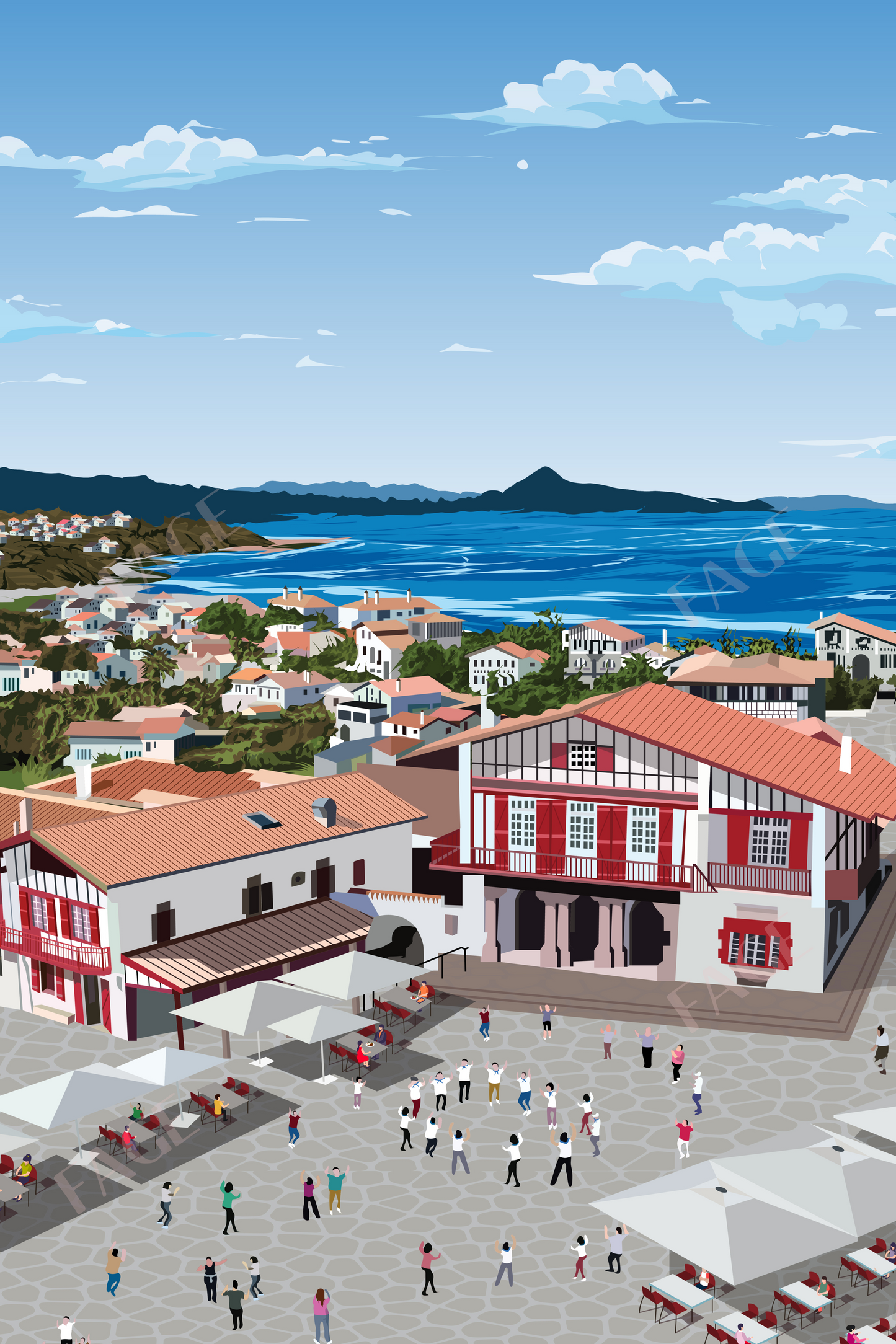 Affiche Pays-Basque - Bidart