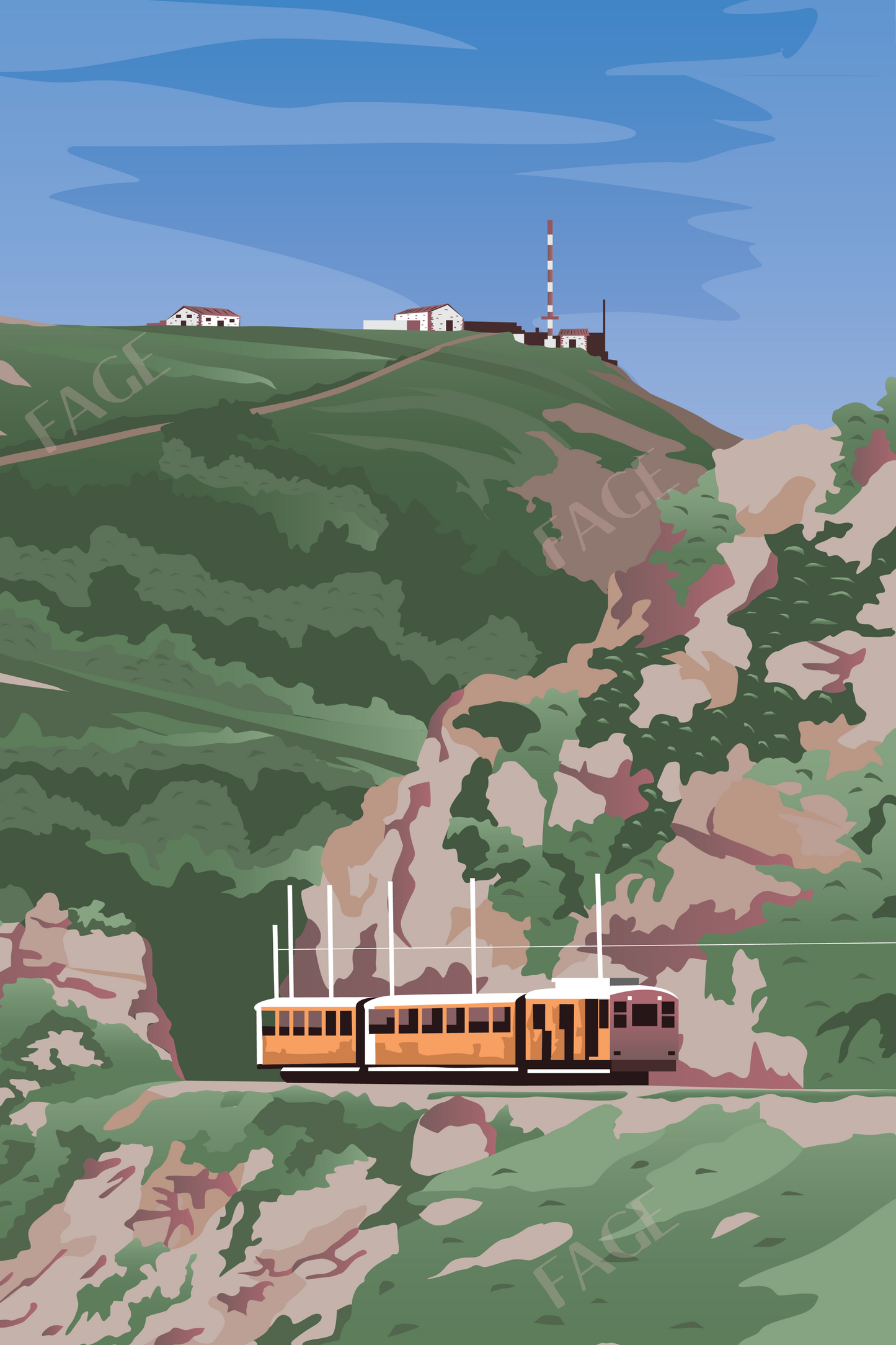 Affiche Pays-Basque - La Rhune