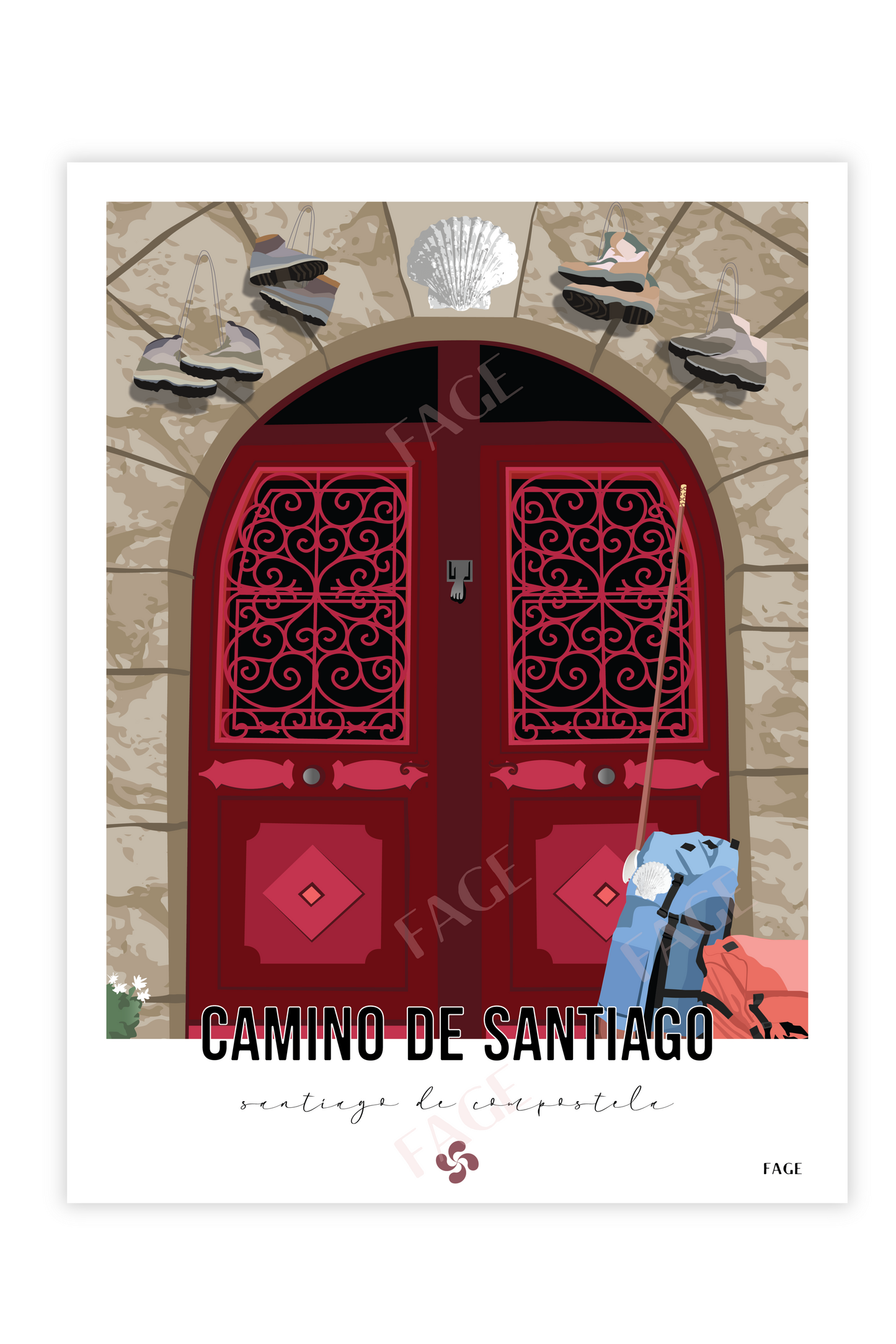 Affiche du Chemin de Saint-Jacques-de-Compostelle