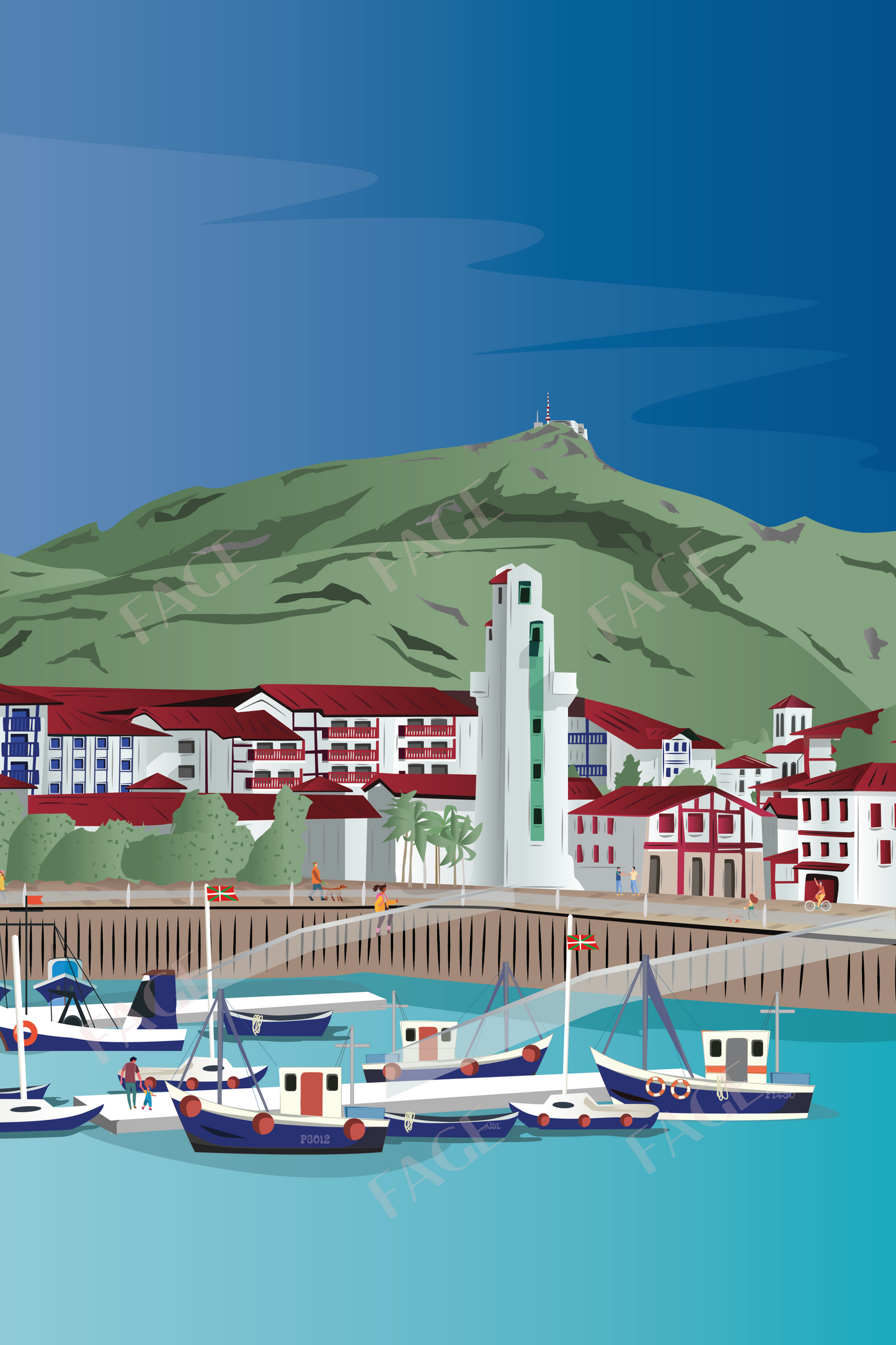 Affiche Pays-Basque - Saint-Jean-de-Luz