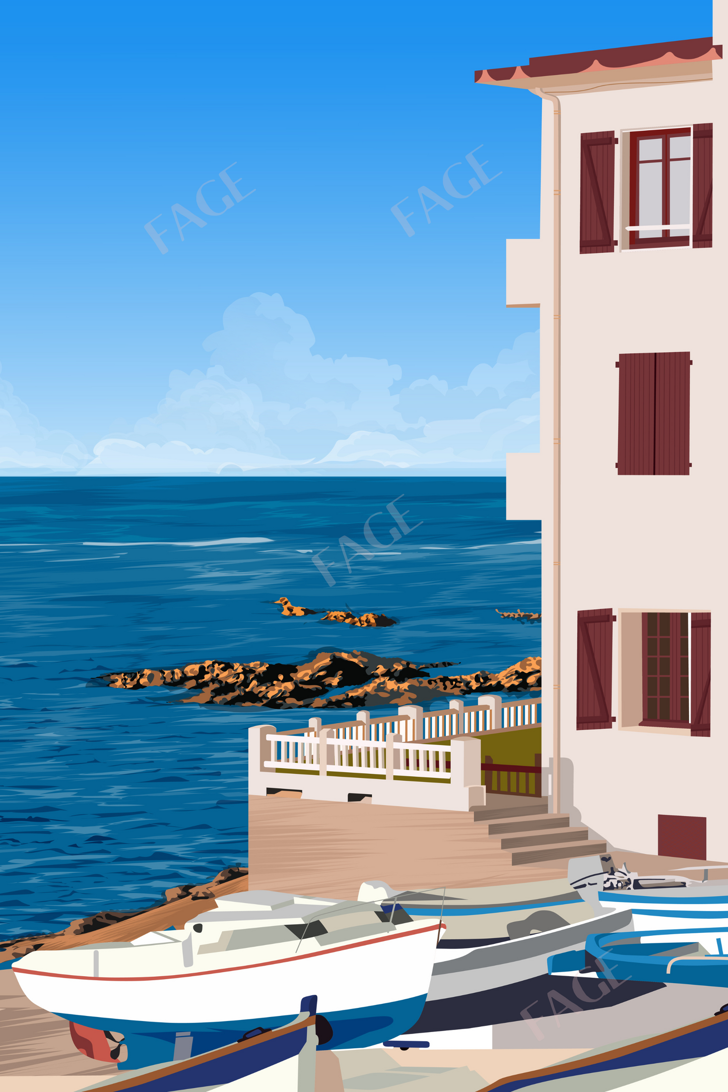 Affiche Pays-Basque - Guéthary