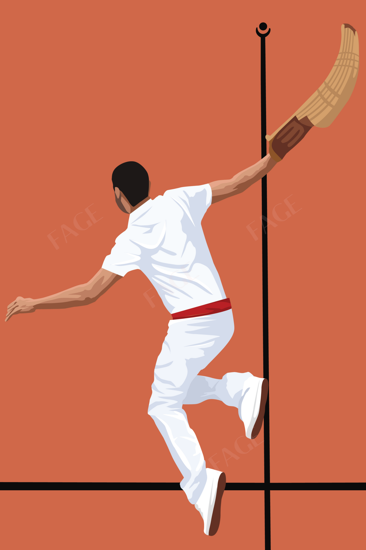 Affiche du Pays-Basque - Le Pilotari - La Pelote Basque