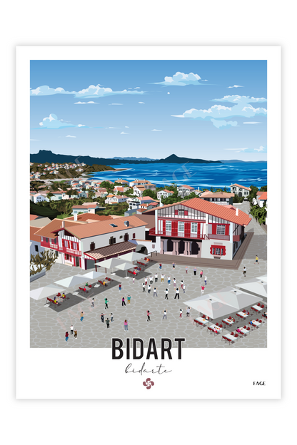 Affiche Bidart Place de la Mairie
