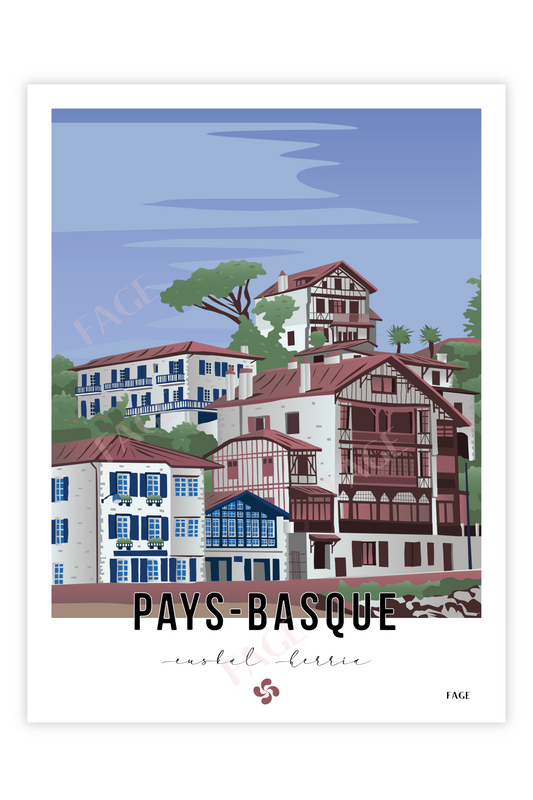 Affiche Façade Pays-Basque