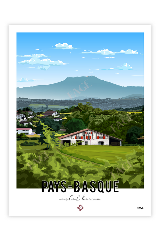 Affiche La Rhune Pays-Basque