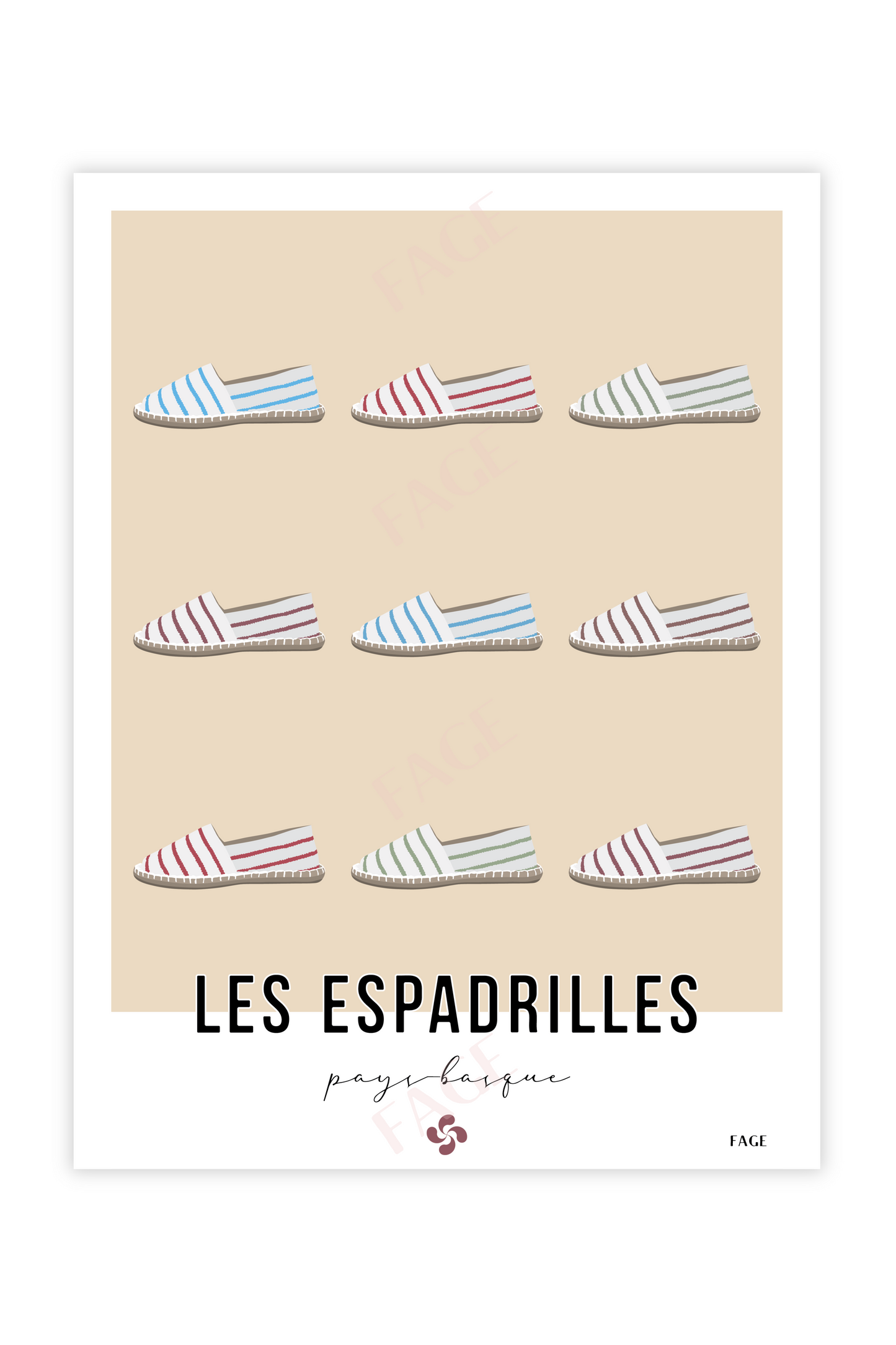 Affiche Pays-Basque - Les Espadrilles