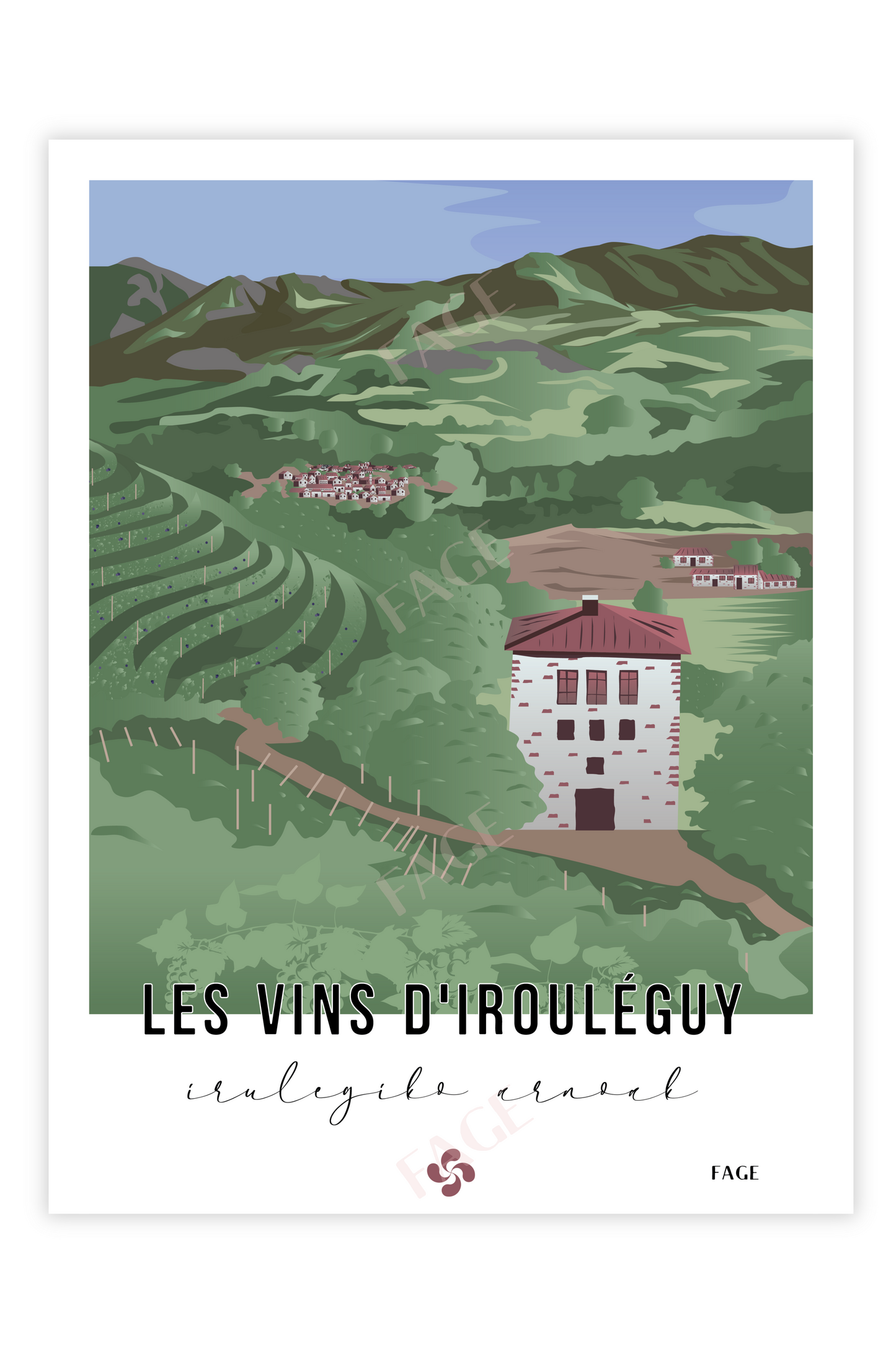 Affiche Les Vins d'Irouléguy