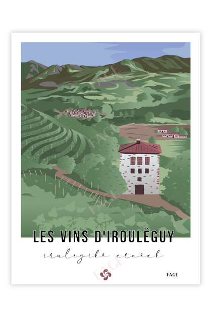 Affiche Les Vins d'Irouléguy