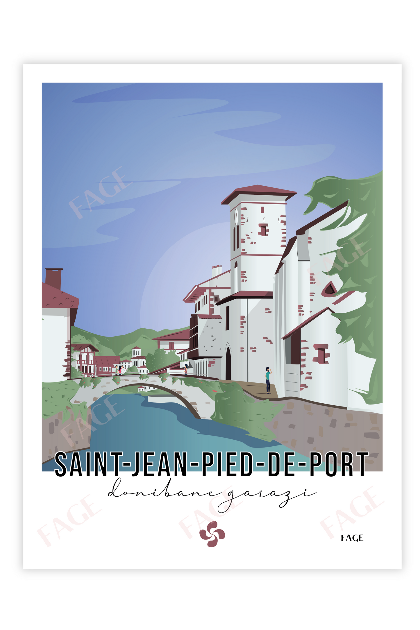 Affiche Pays-Basque - Saint-Jean-Pied-de-Port