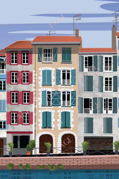 Affiche Pays-Basque - Le Petit Bayonne