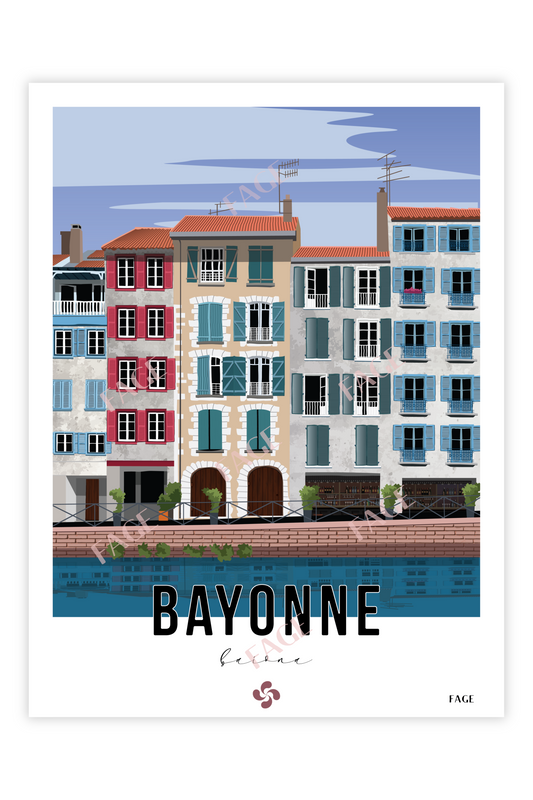 Affiche Pays-Basque - Le Petit Bayonne